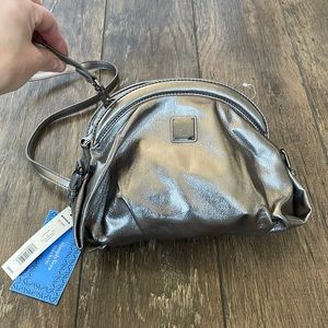 Metallic crossbody purse
